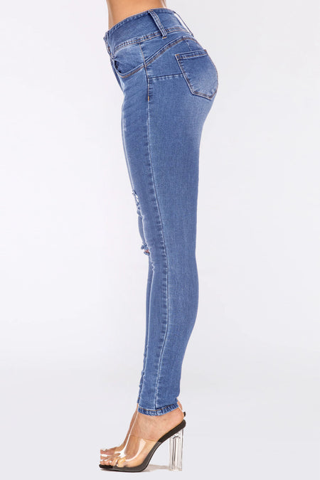 Standing Ovation Skinny Jeans - Medium Blue Wash